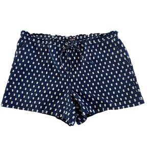 Loft Womens Large Navy & White Patterned Shorts size L